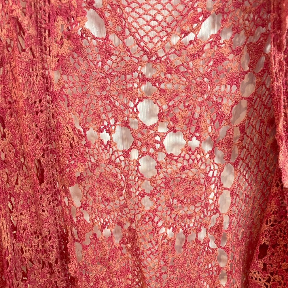“Classic” Free People Crochet Kimono XS